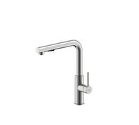 Grifo de cocina Naber NAMOR 4, fabricado en acero inoxidable cepillado, con cabezal de ducha articulado / Grifo de cocina / Monomando