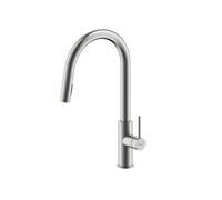Grifo de cocina Naber NAMOR 6, de acero inoxidable cepillado, con cabezal de ducha giratorio / Grifo de cocina / Monomando