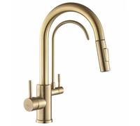 Grifo De Cocina Rea Eco Fresh Brush Gold