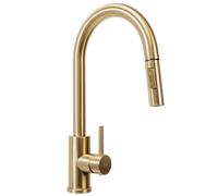 Rea FRESH BRUSH GOLD GRIFO DE COCINA Mezclador de fregadero de cocina de latón Mezclador monomando ajustable en frío y calor Giratorio de 360° (Oro)