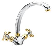 Grifo de cocina Sapho ANTEA, altura de 265 mm, cromo/oro