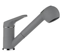 Grifo de cocina SCHOCK Cosmo Croma: grifo de alta presión gris con ducha extraíble