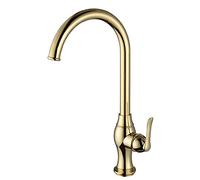 Grifo de Cocina Totalmente de Cobre, Grifo Dorado atmosférico de Alta Gama, Grifo Mezclador de Agua Caliente de Cobre Lleno, Grifo de Cocina