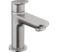 Grifo de columna Duravit Wave, 90 mm de proyección, sin juego de desagüe, WA1080002070, Color: acero inoxidable pulido