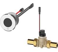 Grifo de descarga para urinario KWC AR, modelo F5, eléctrico, DN15, para montaje en pared trasera, compatible con batería o fuente de alimentación