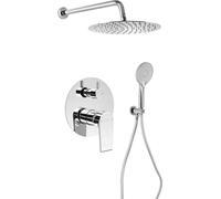 Grifo de ducha empotrado KAI con mezclador monomando, selector rotatorio, 2 salidas, cromado