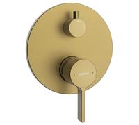 Grifo de ducha empotrado Sapho ICONIC, con 2 salidas, color dorado mate