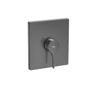 Grifo de Ducha Monomando con Diseño Rectangular en Acabado Titanio Cepillado Insignia Negro Roca - Sin cuerpo empotrable