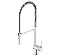 Grifo de encimera para lavabo de la marca Sapho, modelo MOOVAN, con ducha integrada, acabado cromado