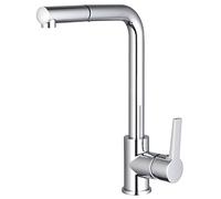Grifo de Fregadero con Ducha Extraíble Gange Cromado | Mezclador Monomando de Cocina con Cabezal de Doble Función y Manguera Retráctil | Diseño Moderno y Funcional | by EUROSANIT