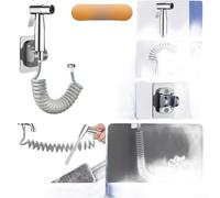 Grifo de fregadero de fregona, grifo utilitario de balcón, todo de cobre con spray 2 en 1 de alta presión para baño, inodoro, uso de limpieza de pisos (C)