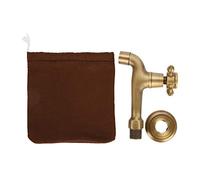 Grifo de latón vintage, Montado en la pared Grifo de latón sólido vintage Cinta de agua fría individual para fregadero de cocina Piscina de fregona(Largo)