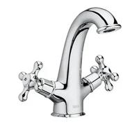 Grifo de lavabo bimando con mezclador y acabado cromado Carmen Roca