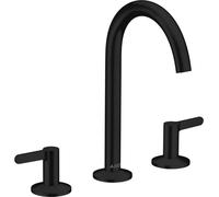 Grifo de lavabo de 3 orificios AXOR ONE 170 m, con sistema de desagüe de 1 1/4 pulgadas, color mate