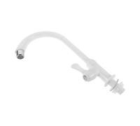 Grifo de Lavabo de Baño Blanco Plástico Monomando de Caña Alta G1/2in | Diseño Moderno y Minimalista, Montaje Orificio, Adecuado para Cocina y Lavadero