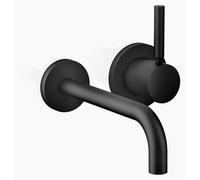 Grifo de lavabo de pared de una sola palanca Dornbracht Meta, con rosetas individuales