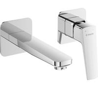 Grifo de lavabo empotrado, cromado, de latón, de un solo mando, clase A, 9.1-15 l/min, diseño elegante y ecológico