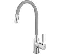 Grifo de lavabo Ferro, color gris plateado, cromo, modelo 70710.0S