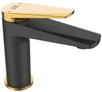 Grifo de lavabo independiente con sistema de cierre de palanca, de baja altura, color /dorado, marca Rubio