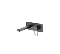 Grifo de lavabo monomando de instalación empotrada y de acabado negro mate Suecia de Imex - Negro / Sin válvula click-clack