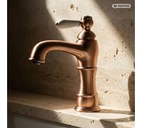 Grifo de lavabo PaulGurkes Nostalgia Cobre Bronce Rojo Monomando
