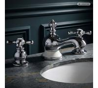Grifo de lavabo PaulGurkes Nostalgia de 3 orificios estilo rural retro
