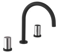 Grifo de lavabo Sapho ULTRATAP, con 3 orificios, color mate/cromado