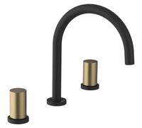 Grifo de lavabo Sapho ULTRATAP, con 3 orificios, en color mate/dorado mate