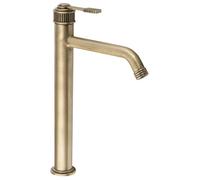 Grifo de lavabo Sapho VERSI, de altura elevada, con caño de latón alargado, color bronce