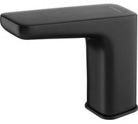 Grifo de lavabo sin contacto HIACYNT NERO (230/6V), con sensor, de pedestal, alcance regulable, grupo acústico IM, válvulas incluidas