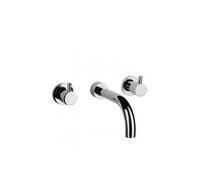 Grifo de Pared Bimando para Lavabo Tube Unisan - Latón Cromado - Sin válvula