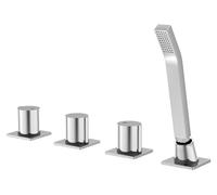 Grifo de pie para lavabo, serie Steinberg 120, con 4 orificios
