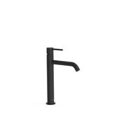 Grifo de repisa para lavabo con monomando alto acabado negro mate Study Tres
