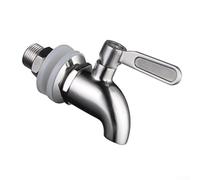 Grifo dispensador de bebidas de acero inoxidable, llave de repuesto para agua, té helado, limonada, ponche, vino y jugo, accesorio dispensador de bebidas para fiestas (16 mm)