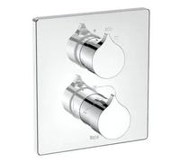 Grifo empotrable de dos vías para baño y ducha en latón con acabado cromado Insignia Roca