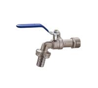 Grifo Exterior Jardin Grifo de palanca jardín 1/2 ''X 16mm 3/4'', grifo agua for exteriores, mango largo, válvula bola 2 vías y 1 vía, cierre con conector for tanque IBC(ML-02B)