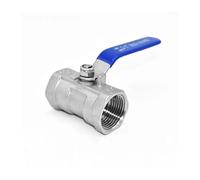 Grifo Exterior Jardin Válvula De Bola Una Pieza Acero Inoxidable S304 SS316L, Interruptor Tubería Agua Roscada 1/4" 3/8" 3/4" 1" 1-1/4" 1-1/2" 2" DN15(3/8",SS316L)