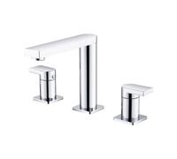 Grifo giratorio de cobre para baño, grifo de agua caliente y fría, galvanizado (doble mango)