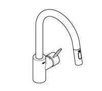GROHE Grifo de cocina de pie Eurosmart Cosmopolitan 31481001 StarLight Chrome