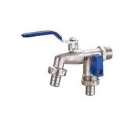 Grifo Jardin Grifo de palanca de jardín de 1/2 ''X 16mm 3/4'', grifo de agua for exteriores, mango largo, válvula de bola de 2 vías y 1 vía, cierre con conector for tanque IBC