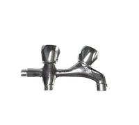 Grifo lavadora doble v/metal cromado 1/2