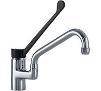 Grifo mezclador de pared KBS con caño giratorio, conexión de agua de 1/2 pulgada, para instalación en un solo agujero