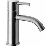 Grifo minimalista para lavabo, modelo Sapho, acero inoxidable cepillado