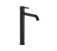 Grifo Monocomando de Lavabo con Caño Alto y Desagüe Click-clack de Acabado Titanio Ona Negro Roca