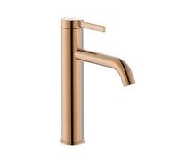 Grifo monocomando para lavabo con caño mezzo acabado en color oro rosado Ona Roca