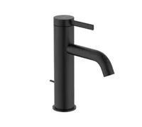 Grifo monocomando para lavabo con desagüe automático acabado negro mate Ona Roca