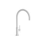 Grifo monomando con maneta lateral y ahorro energético acabado blanco mate Study Tres