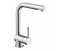 Grifo monomando de bajo caudal Naber DRIVE 2, acabado en cromo, con caño extensible