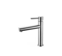 Grifo monomando de diseño alto para lavabo fabricado en acero inoxidable Imex - Sin válvula