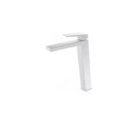 Grifo monomando de diseño alto para lavabo fabricado en latón de acabado blanco mate Art de Imex - Sin válvula